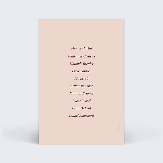 Marque-table Mariage Amour passionnel