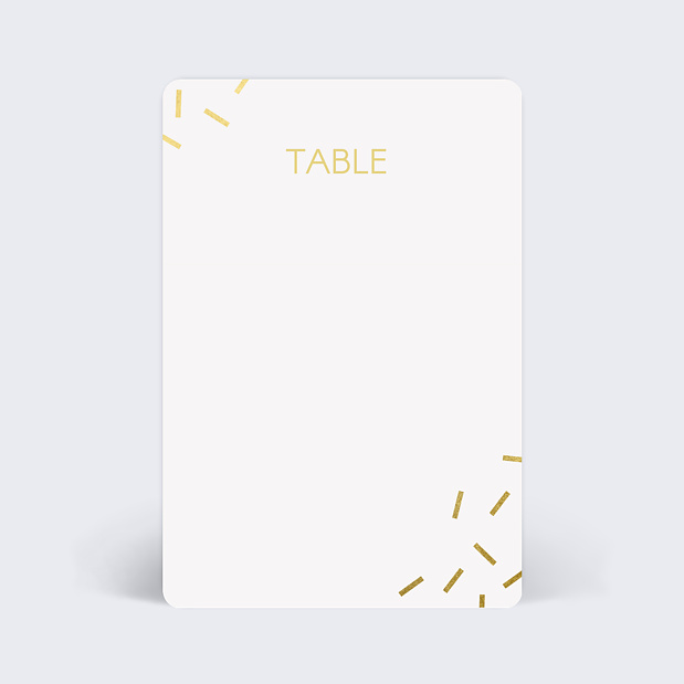 Marque-Table Mariage Paillettes chic Verso