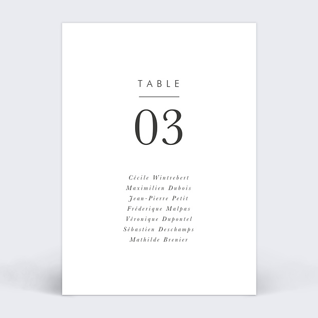 Marque-table Mariage Affection Verso