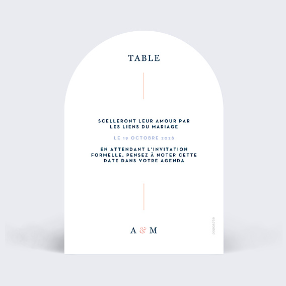 Marque-table Mariage Caractère