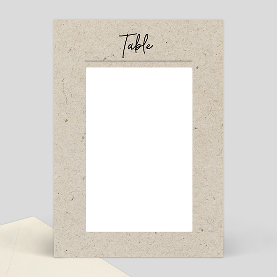 Marque-table mariage Esprit Chiné Verso