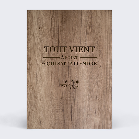 Marque-table Mariage Bois