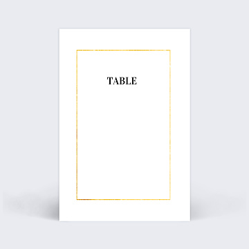 Marque-table Mariage Feuilles d'Or
