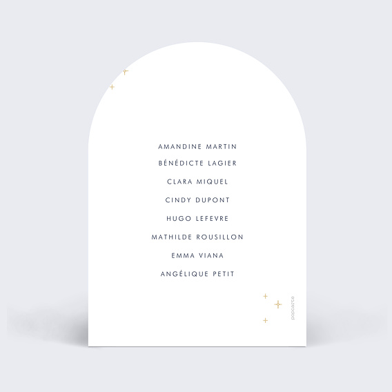 Marque-table mariage Notre Constellation Verso