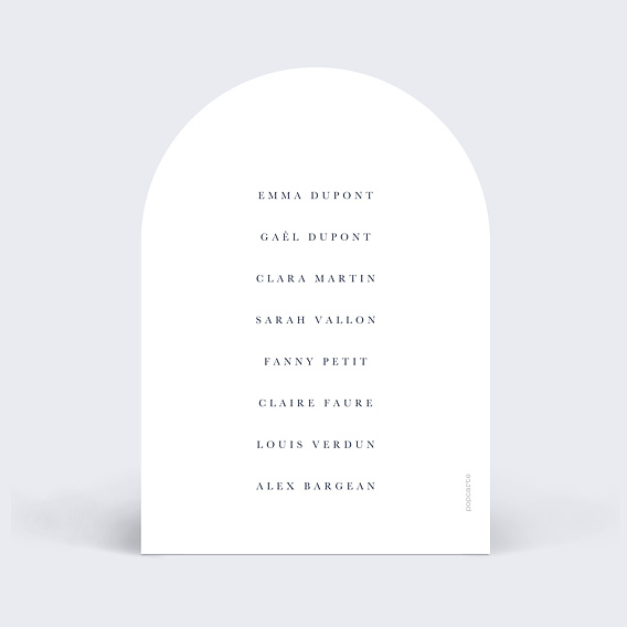 Marque-table mariage Passeport Verso