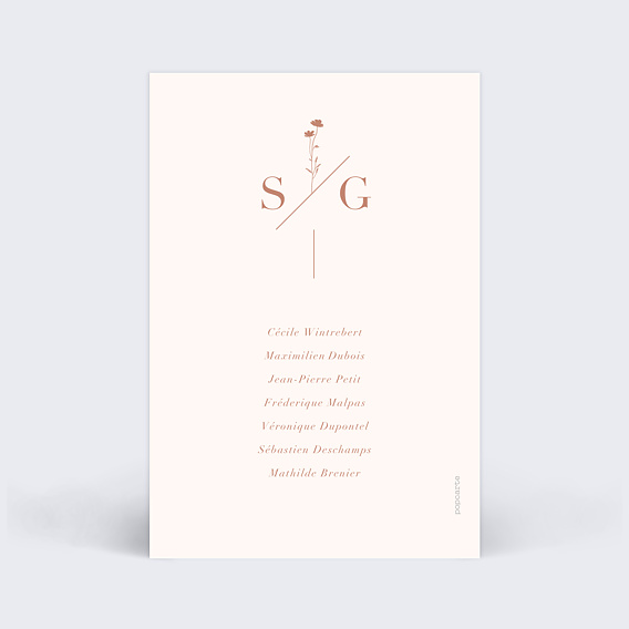 Marque-table mariage Botanica Verso