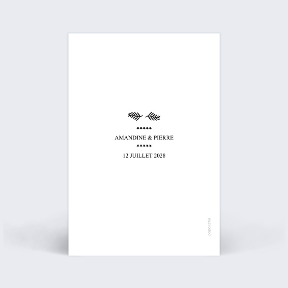 Marque-table mariage Cinéma Verso