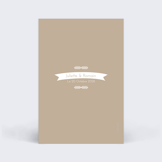 Marque-table mariage Nous nous Marions Verso