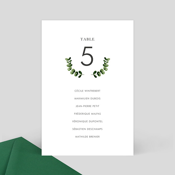 Marque-table mariage Tournesol Verso