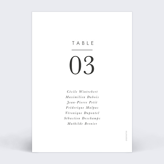 Marque-table Mariage Affection
