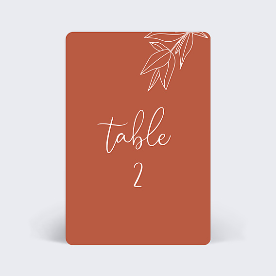 Marque-table Mariage Terracotta Flowers