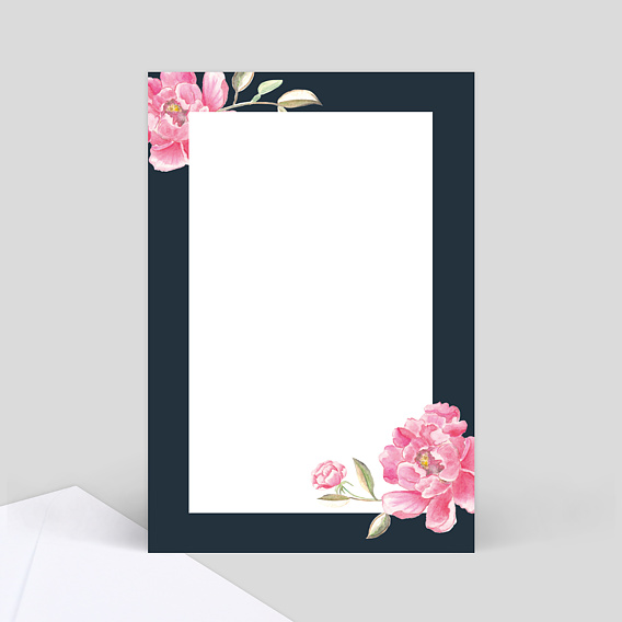 Marque-table mariage Dark Peony Verso