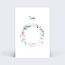 Marque-table mariage Couronne de Fleurs