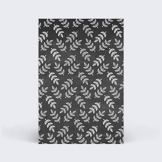 Marque-table mariage Feuilles Ardoise Verso