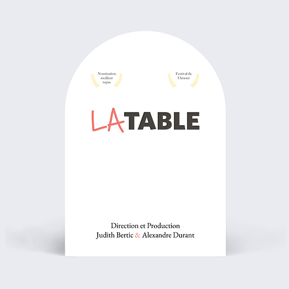Marque-table Mariage Affiche de film