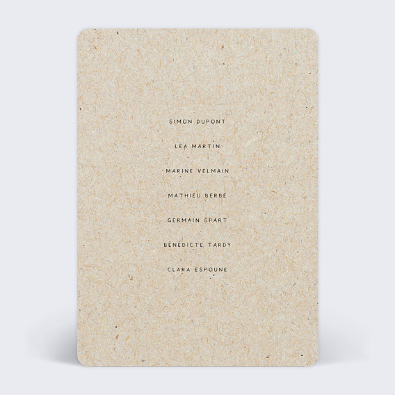 Marque-table mariage Voyage Vintage Verso