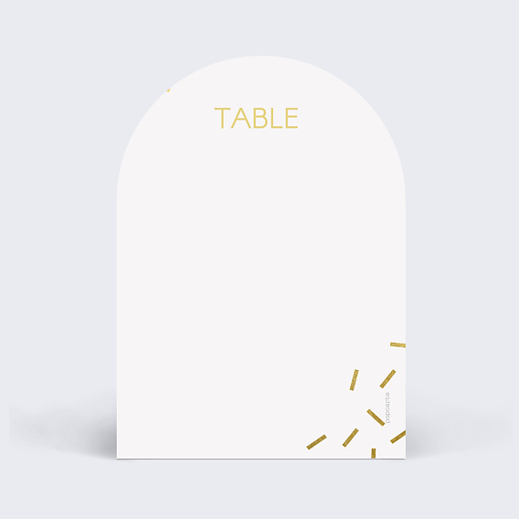Marque-table mariage Paillettes Chic Verso