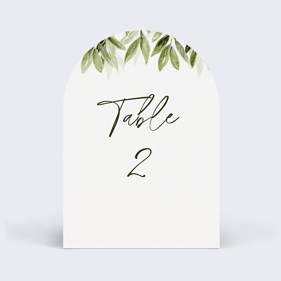 Marque-table Mariage Lauriers Suspendus
