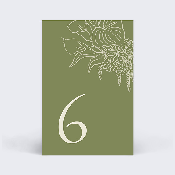Marque-table Mariage Bloom floral
