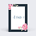 Marque-table Mariage Dark Peony