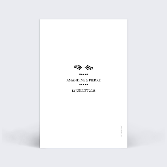 Marque-table mariage Cinéma Verso