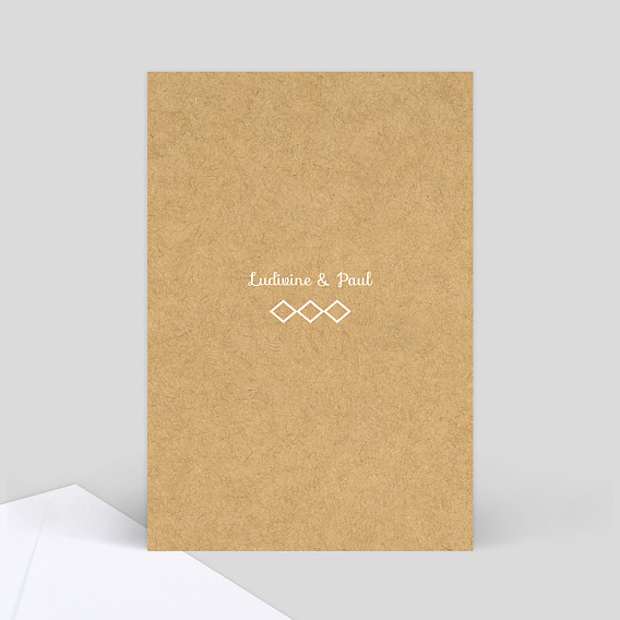 Marque-table mariage Instant Élégant Verso