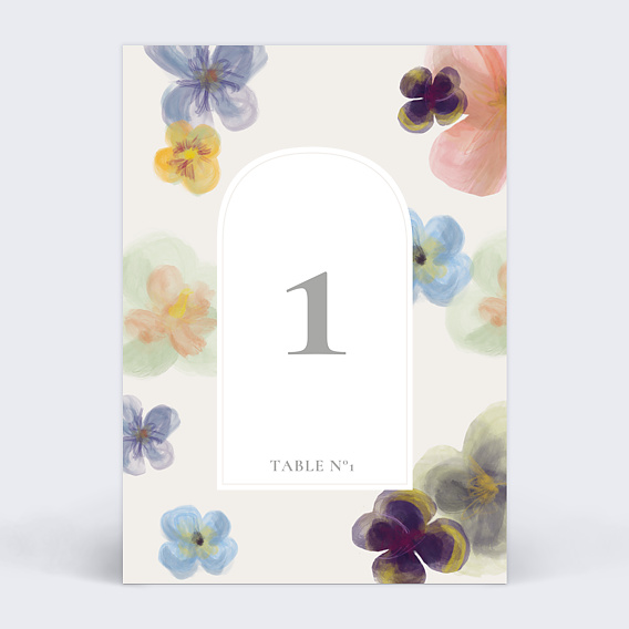 Marque-table Mariage Profusion aquarelle