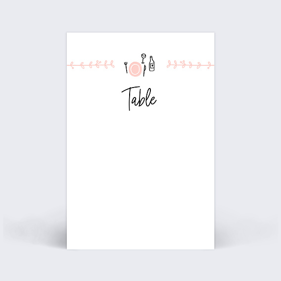 Marque-table Mariage Mariage Illustré