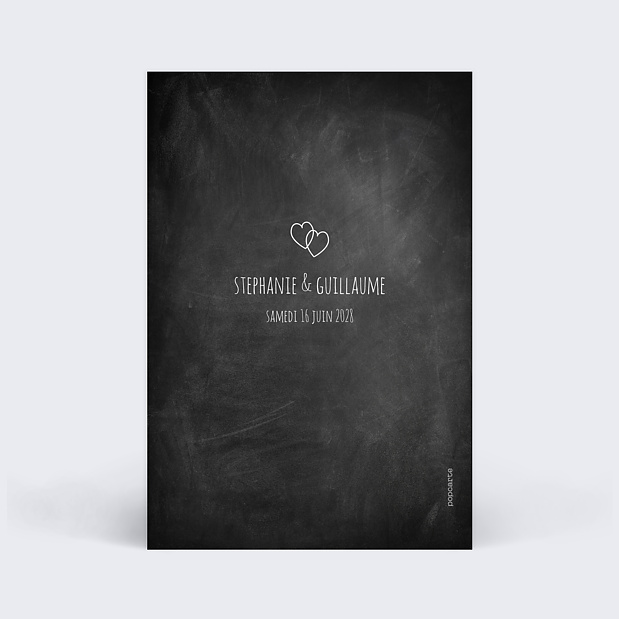 Marque-table Mariage Ardoise Verso