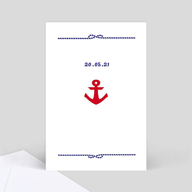 Marque-table Mariage Mer Verso