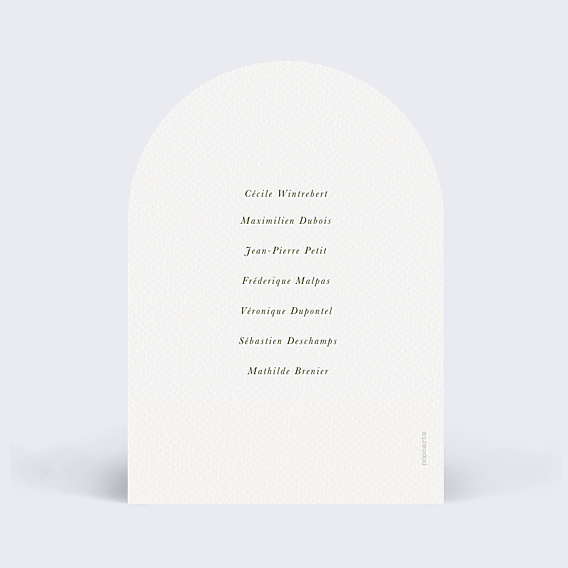 Marque-table Mariage Lauriers Suspendus