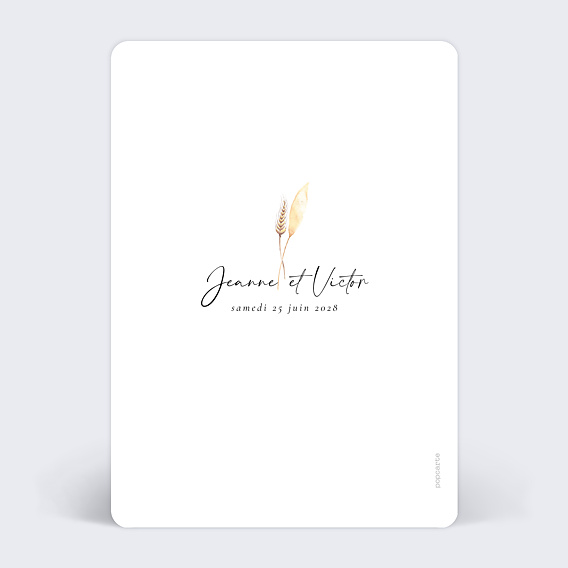 Marque-table mariage Bohemia Verso