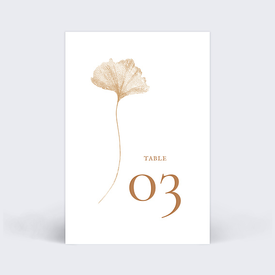 Marque-table Mariage Ginkgo Délicats