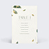 Marque-table mariage Feuilles de Jade Verso