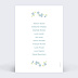 Marque-table mariage Petites fleurs bleues Verso