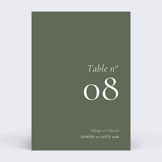 Marque-table Mariage Deux prénoms
