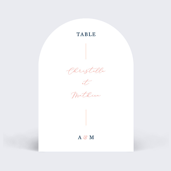 Marque-table mariage Caractère