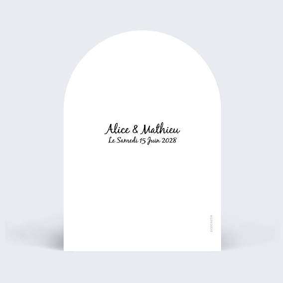 Marque-table Mariage Simple Pêle-mêle