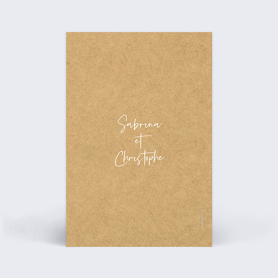 Marque-table mariage Lauriers Verso