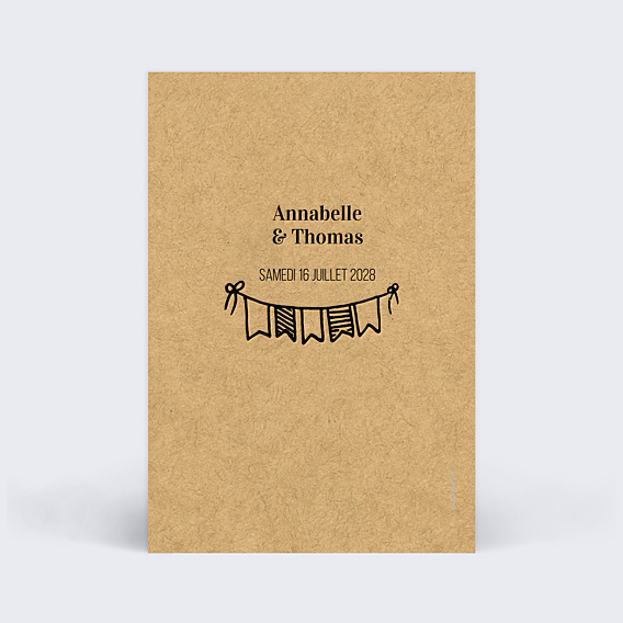 Marque-table Mariage Petit Carnet