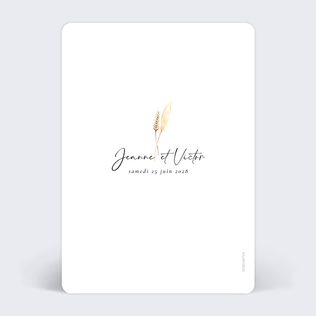 Marque-table Mariage Bohemia Verso
