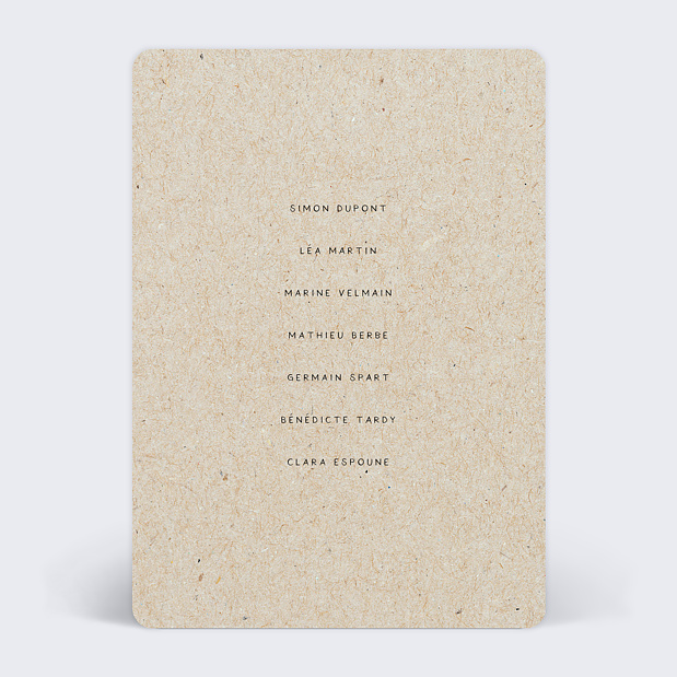 Marque-table Mariage Voyage Vintage Verso