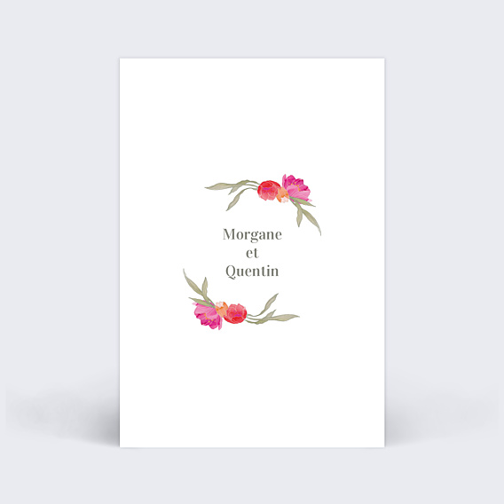 Marque-table Mariage Ronde de Fleurs