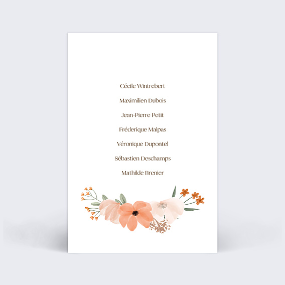 Marque-table Mariage Flower of Fall