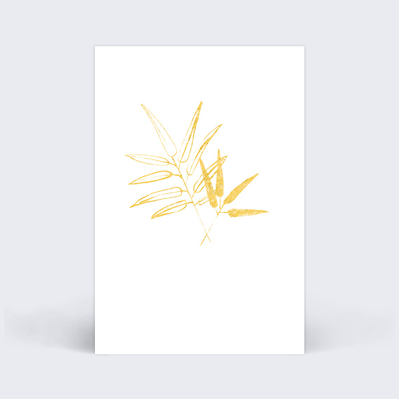 Marque-table Mariage Feuilles d'Or