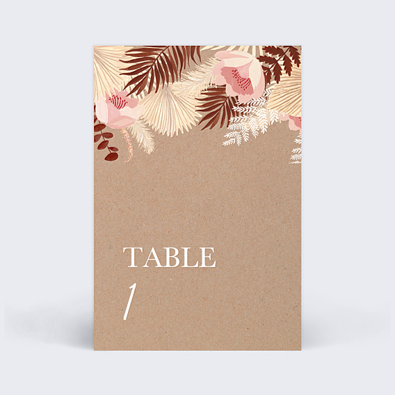 Marque-table Mariage Printemps Bohème