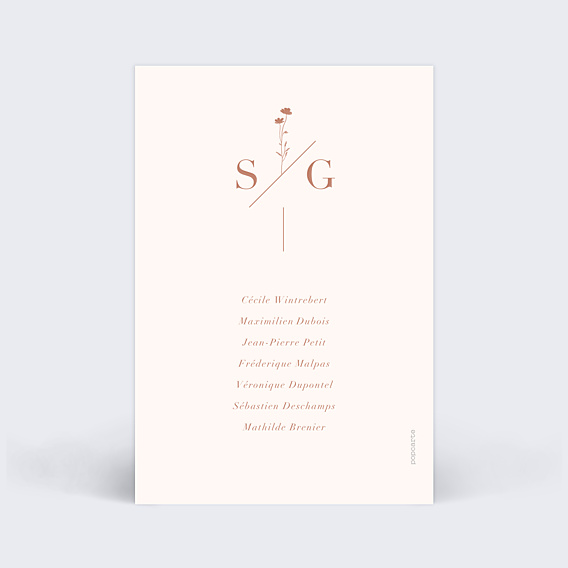 Marque-table Mariage Botanica