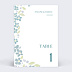 Marque-table Mariage Petites fleurs bleues
