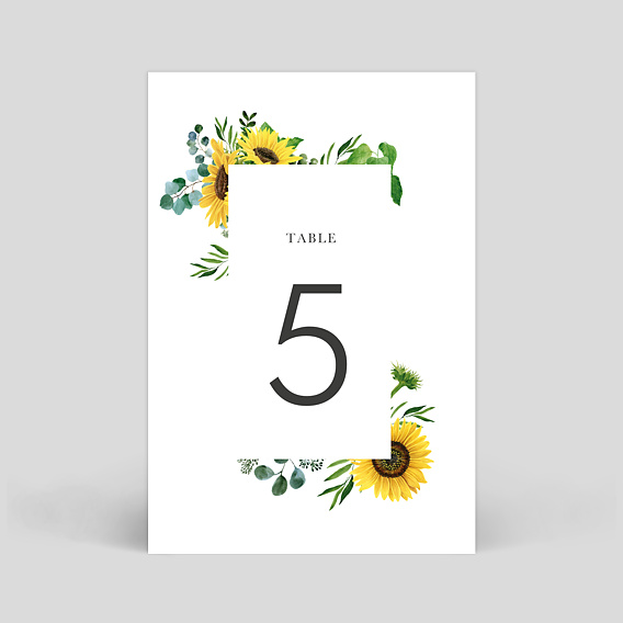 Marque-table Mariage Tournesol