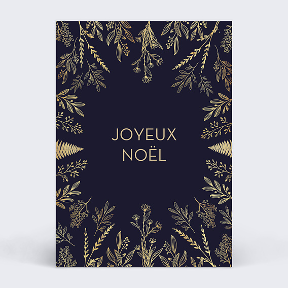 Marque-tables de Noël Fleurs Ocre